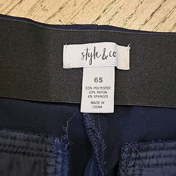 Navy comfy dress pants size 6S Style & co - Picture 4 of 7